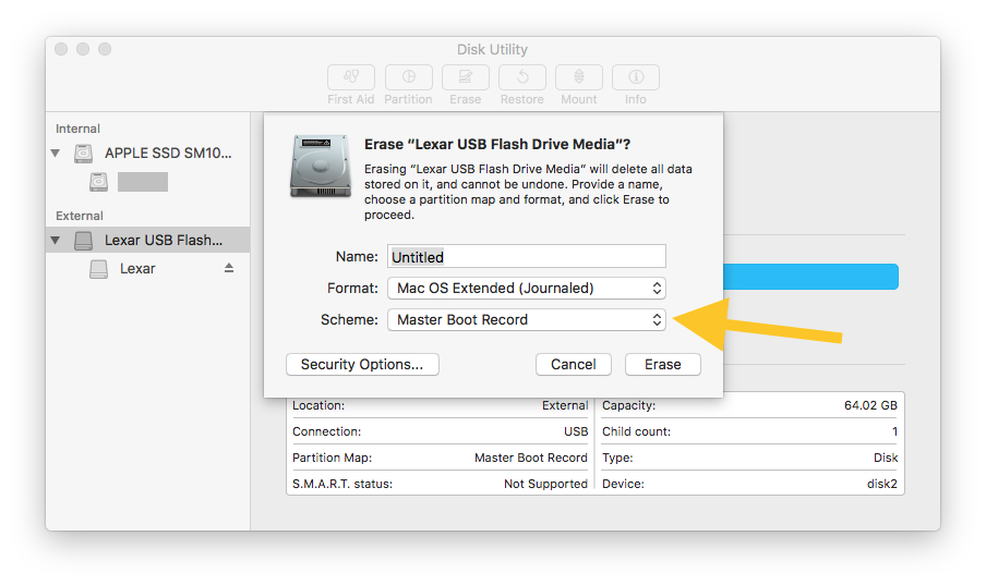 format usb drive for mac disk